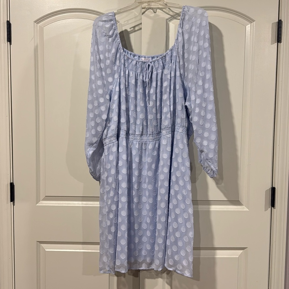 Blue dot dress